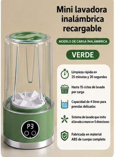 Mini Lavadora Portatil Recargable Usb