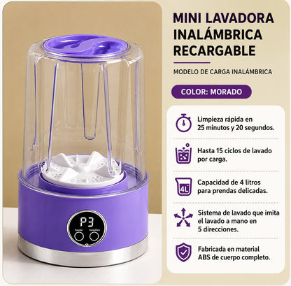 Mini Lavadora Portatil Recargable Usb